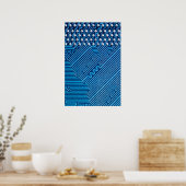 Pfade auf einer Computerplatte Poster (Küche)
