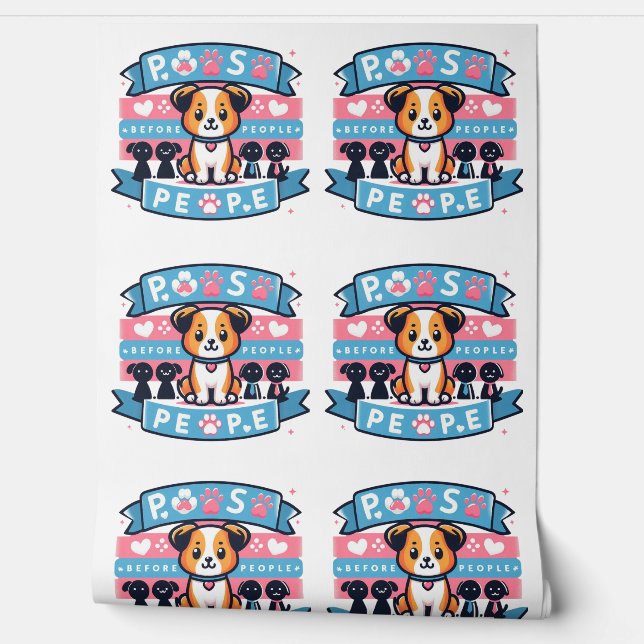 Pfade vor den Niedlichen Hunde viel digitale Kunst Tapete (Abrollen)