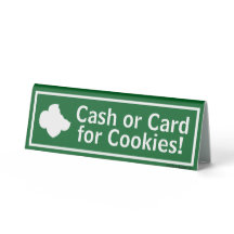 Pfadfinder- Bargeld oder Karte für Cookies Standze