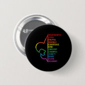 Pfadfinder Gesetz Pfadfinder Camping Regenbogen Bu Button (Vorne & Hinten)