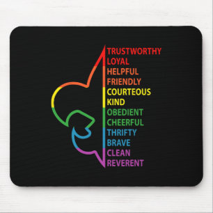 Pfadfinder Gesetz Pfadfinder Camping Regenbogen Bu Mousepad