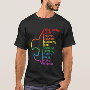 Pfadfinder Gesetz Pfadfinder Camping Regenbogen Bu T-Shirt
