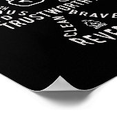 Pfadfinder Gesetz Pfadfinder Outdoor Poster (Ecke)
