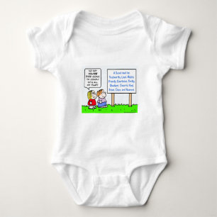 Pfadfinder halten mutige treue Treue Baby Strampler