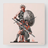 Pfadfinder und Freiheit Quadratische Wanduhr (Vorderseite)