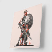 Pfadfinder und Freiheit Quadratische Wanduhr (Winkel)