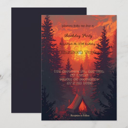 Pfadfinder verteilen Party-Einladungen Einladung (Vorne/Hinten)