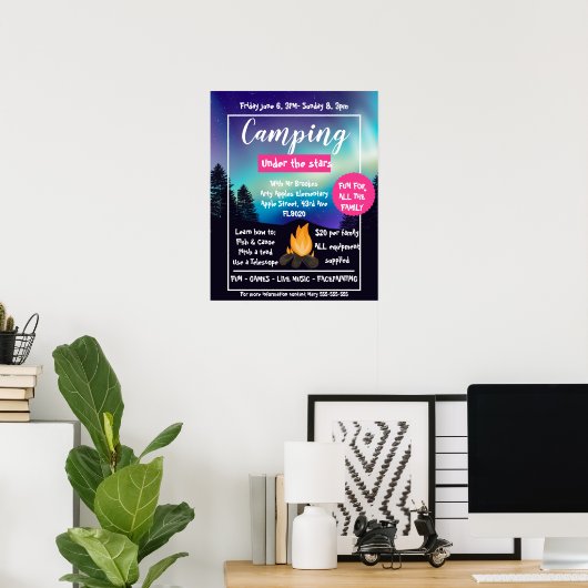 Pfadfindercamp out Flyer Template, Spring Camp Pos Poster (Heimbüro)