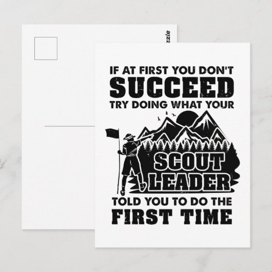 Pfadfinderführer Postkarte (Vorne/Hinten)