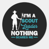 Pfadfinderführer Runder Aufkleber (Vorderseite)