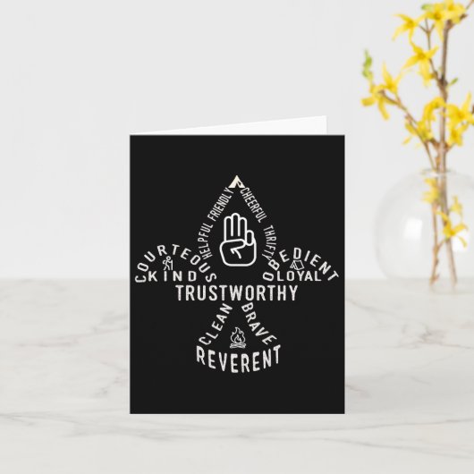 Pfadfindergesetz im Freien Karte (Gelbe Blume)