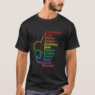 Pfadfindergesetz Pfadfinder Camping Regenbogen far T-Shirt