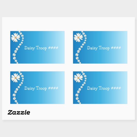 Pfadfinderin-Gänseblümchen Rechteckiger Aufkleber (Blatt)