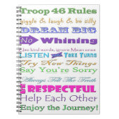 Pfadfinderinnotizbuch Notizblock (Vorderseite)