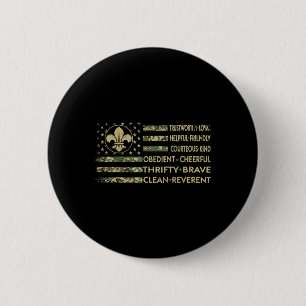 Pfadfinderleiter Lustiger Pfadfinder Camping Tarnd Button