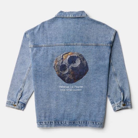 Pfadfindermission bei Asteroiden 16 Psyche Jeansjacke (Rückseite)