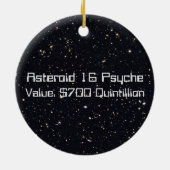 Pfadfindermission bei Asteroiden 16 Psyche Keramik Ornament (Hinten)