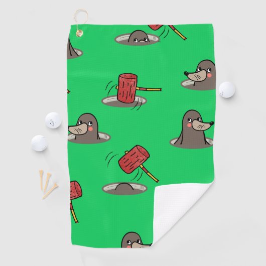 Pfahl-A-Mole-Muster Golfhandtuch (Insitu)