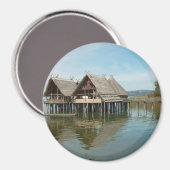 Pfahlbauten - Museum Stilt House Unteruhldingen Magnet (Vorderseite/Rückseite)