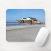 Pfahlhaus am Strand von St. Peter Ording Mousepad (Mit Mouse)