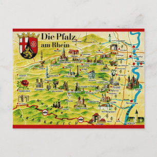 Pfalz am Rhein - Deutschland Postkarte