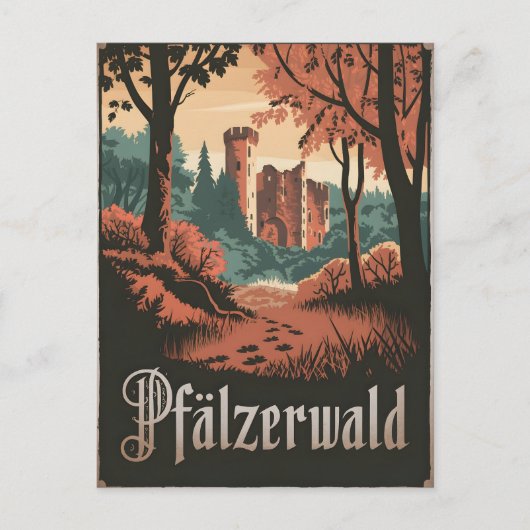 Pfälzerwald Palatinate Forest Vintag Postkarte (Vorderseite)