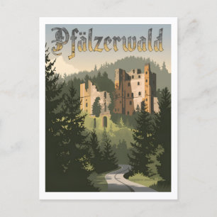 Pfälzerwald Pfalzwald Deutschland Vintag Postkarte