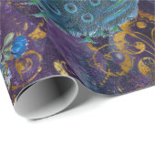 Pfand und Blume auf Lila Geschenkpapier (Rolleneckpunkt)