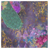 Pfand und Blume auf Lila Stoff (Nahaufnahme)