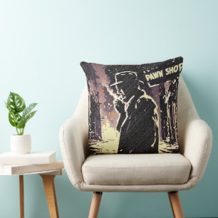 Pfandleihe Retro Urbaner Rauher Pop-Art-Stil Kissen