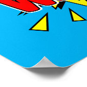 Pfanne - Comic Zeichen / Plakat (Ecke)