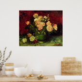 Pfanne von Peonies und Rose, Vincent van Gogh Poster (Küche)