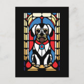 Pfannenhund Feiertagspostkarte (Vorderseite)