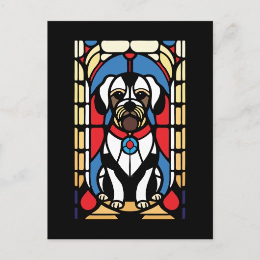 Pfannenhund Feiertagspostkarte (Vorderseite)