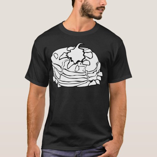 Pfannkuch Pfannkuchen Crêpes Frühstück Platz T-Shirt (Vorderseite)