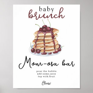 Pfannkuchen-Baby-Party Momosa-Bar Poster