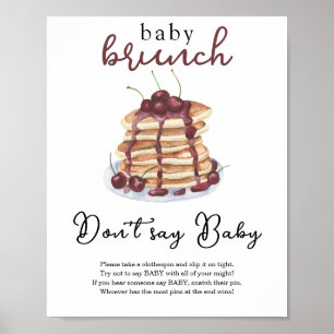 Pfannkuchen-Baby-Party Sag nicht Baby Poster