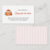 Pfannkuchen Brautparty nach Rezepten bringen Begleitkarte (Vorne/Hinten)