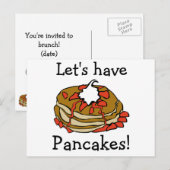 Pfannkuchen! Einladungspostkarte (Vorne/Hinten)
