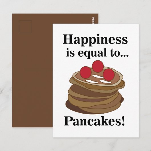 Pfannkuchen Frühstück Essen Postkarte (Vorne/Hinten)