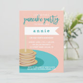 Pfannkuchen | Geburtstagspartei Einladung (Stehend Vorderseite)