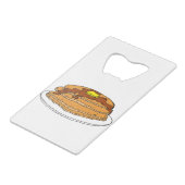 Pfannkuchen Geldbeutel Flaschenöffner (Vorderseite Schrägansicht)