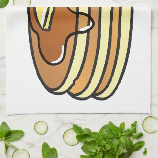 Pfannkuchen - Geschirrtuch (Gefaltet)