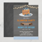 Pfannkuchen-Junge-Schlaf-Geburtstag Einladung (Vorne/Hinten)