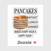 Pfannkuchen machen jede Stunde einen glücklichen P Aufkleber (Blatt)