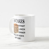 Pfannkuchen machen jede Stunde einen glücklichen P Kaffeetasse (Vorderseite Links)