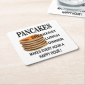 Pfannkuchen machen jede Stunde einen glücklichen P Rechteckiger Pappuntersetzer (angewinkelt)