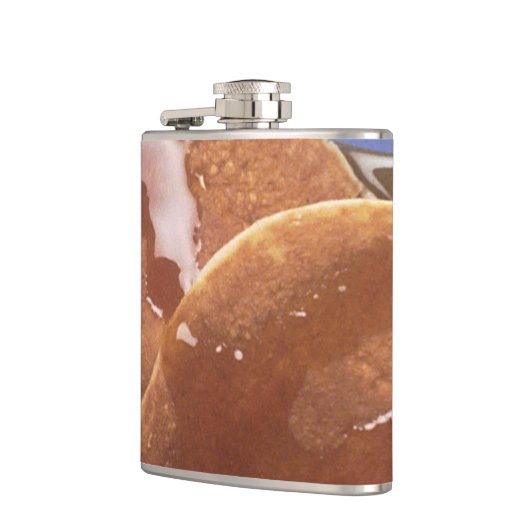 Pfannkuchen mit Ahornsirup Flachmann (Links)