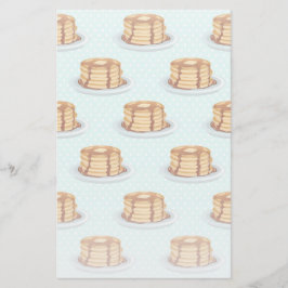 Pfannkuchen mit Ahornsirup und Punkt-Muster Briefpapier