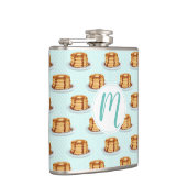 Pfannkuchen mit Ahornsirup und Punkt-Muster Flachmann (Rechts)